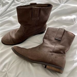 Brown cowboy ankle boots